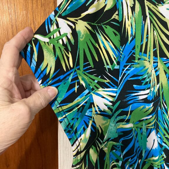 BLUE DRESS W/GREEN LEAVES - Picture 6 of 6